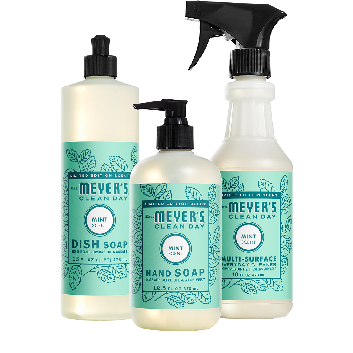 Mrs. Meyer's Mint Kitchen Basics Set