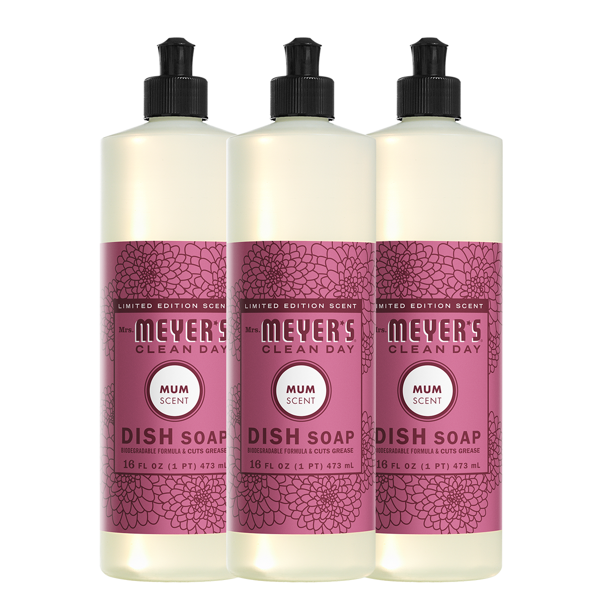 Mrs. Meyer's Mum Dish Soap 3-count bundle