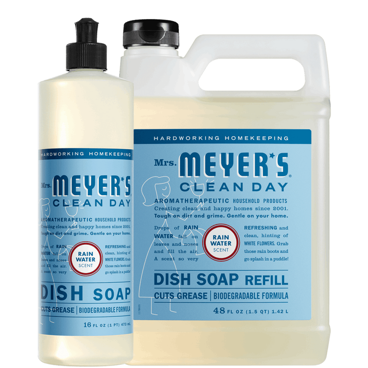 Mrs. Meyer's Rain Water Dish Soap &amp; Refill Set
